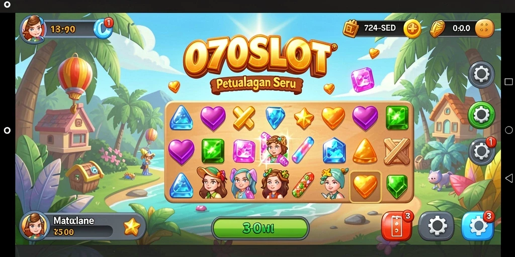 Gameplay 070SLOT yang seru dan penuh warna dalam setiap level.