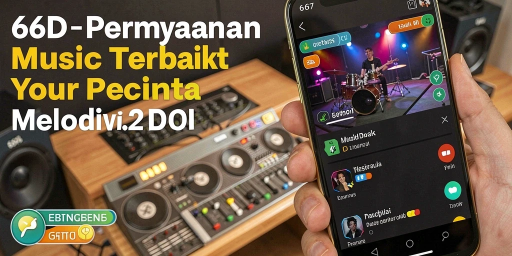 Tangkapan layar gameplay 66D menampilkan interaksi seru dengan musik.