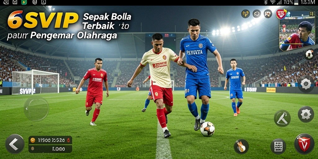 Tampilan gameplay 6SVIP yang mengesankan saat pertandingan sepak bola.