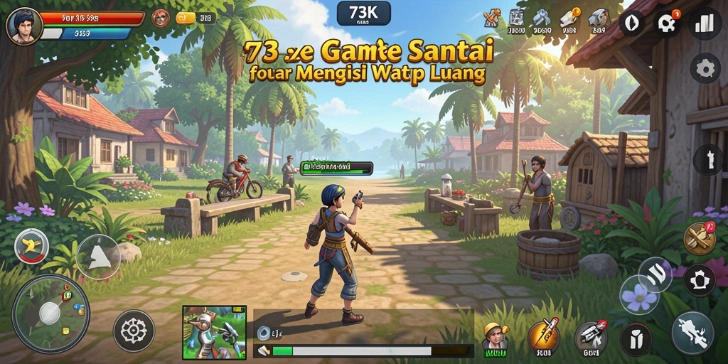 Screenshot utama 73K menampilkan gameplay yang seru dan menarik.
