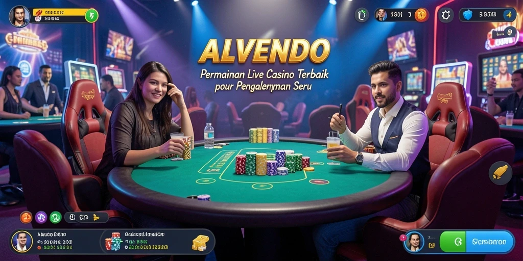 Tampilan utama gameplay Live Casino ALVENDO yang menarik dan interaktif.