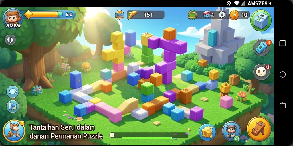Tampilan gameplay menarik dari game Puzzle AMS789 yang penuh tantangan.