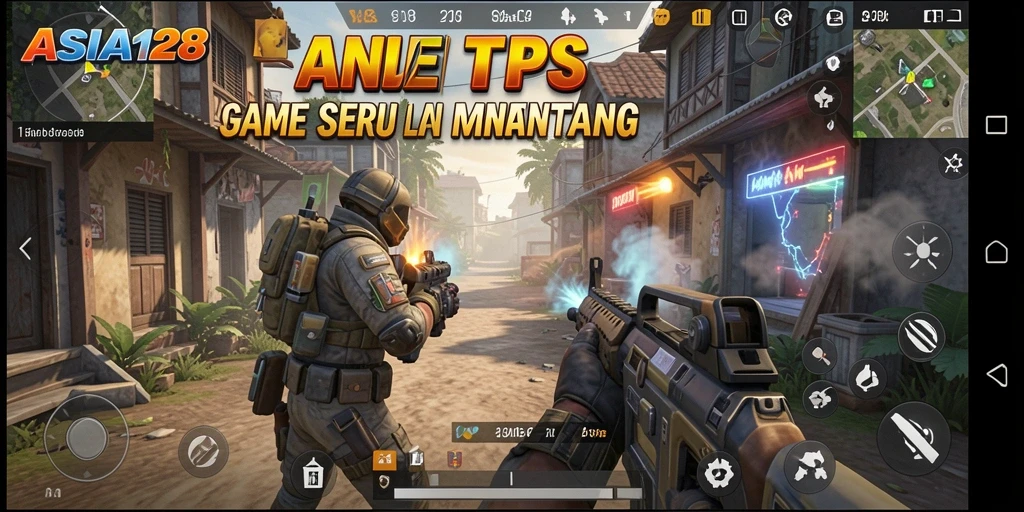 Screenshot gameplay ASIA128 menampilkan aksi TPS yang seru.