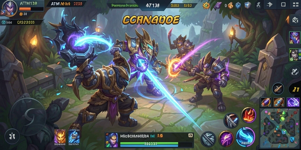 Gameplay seru dengan aksi pertarungan MOBA yang menegangkan.