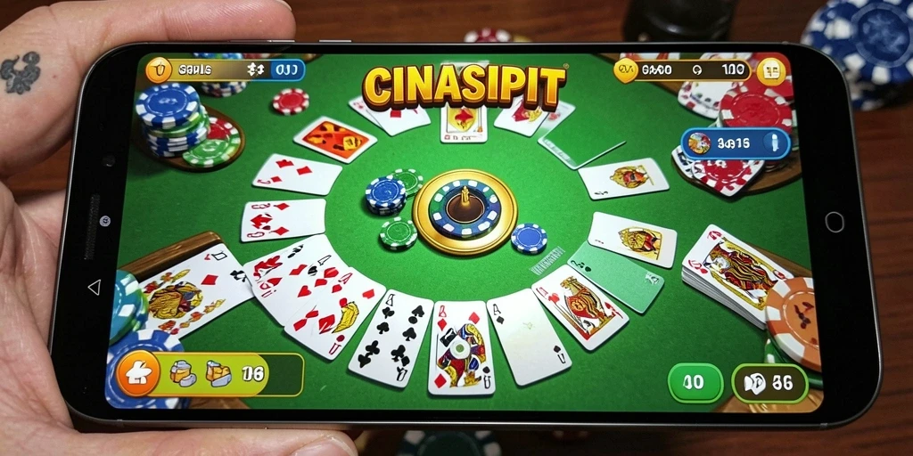 Tampilan gameplay Gaple yang seru dan mendebarkan.