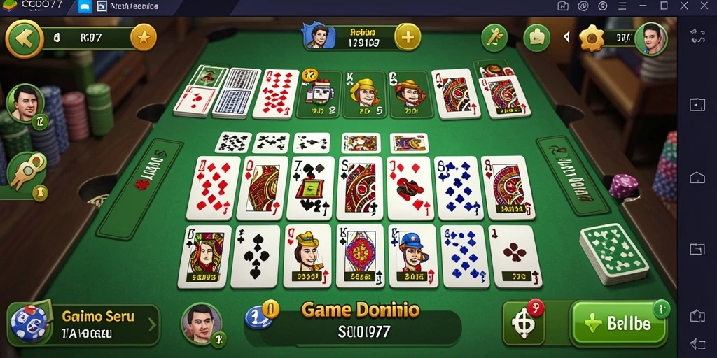 Tampilan gameplay seru dari COO77 dalam permainan Domino.