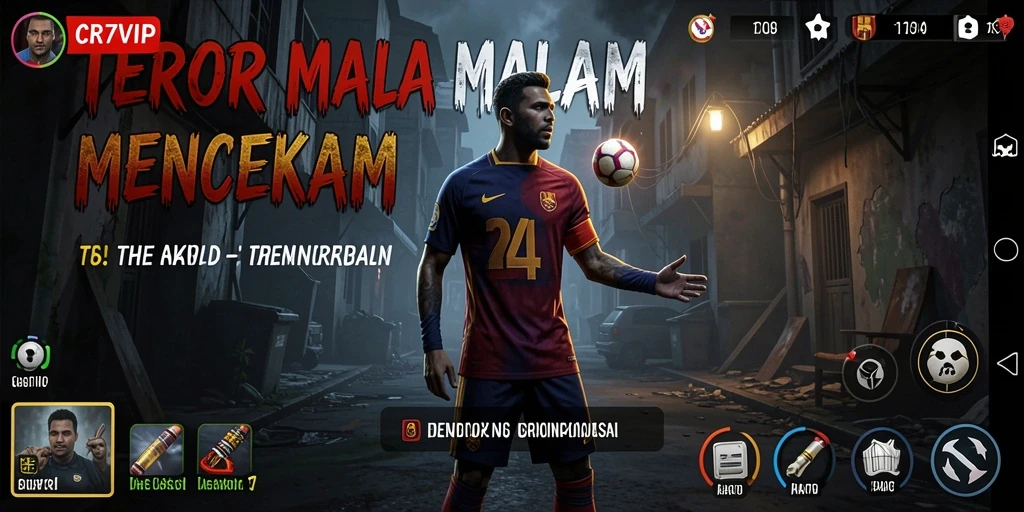Tampilan gameplay CR7VIP yang mencekam dan menyeramkan.