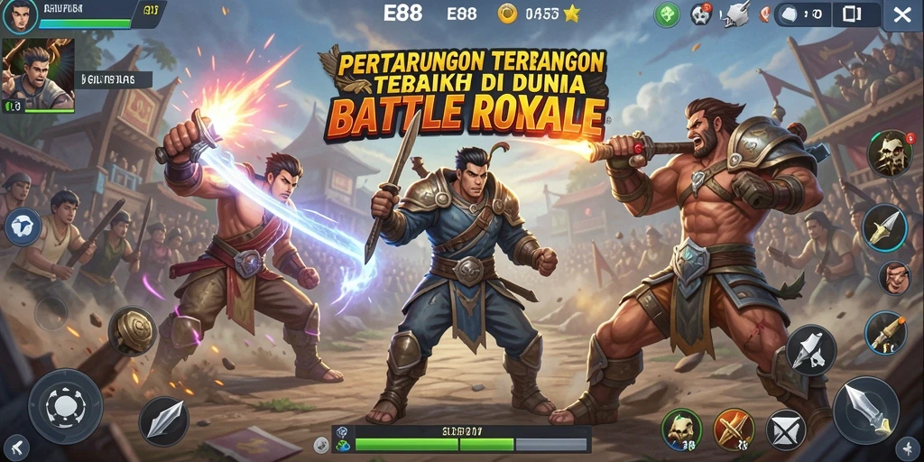 Gameplay E88 yang seru dan mendebarkan dalam aksi Battle Royale.