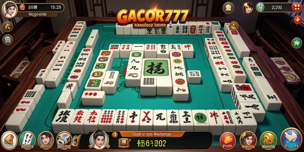 Screenshot utama GACOR777 menampilkan gameplay Mahjong yang mengasyikkan.