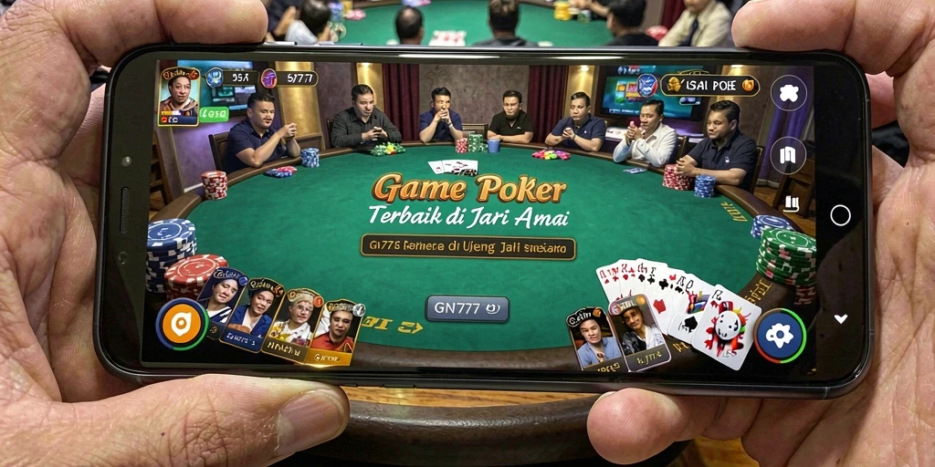 Tampilan gameplay GN777 yang menarik dan interaktif saat bermain Poker.