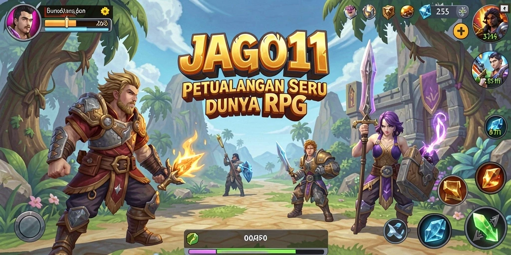 Gameplay seru di JAGO11 dengan berbagai karakter dan monster.