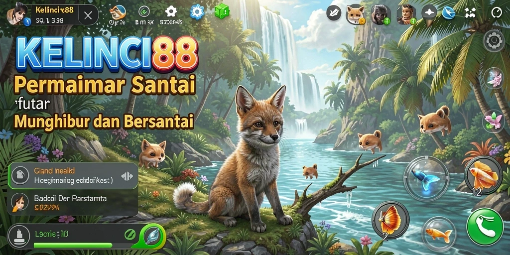 Tampilan gameplay KELINCI88 yang cerah dan penuh aksi.