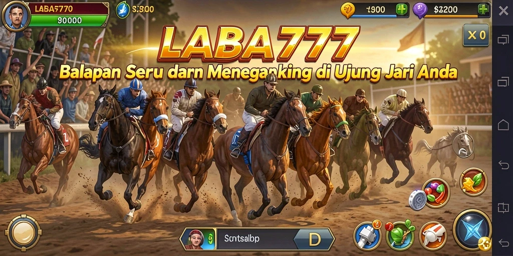Tampilan gameplay LABA777 yang seru dan menegangkan saat balapan.