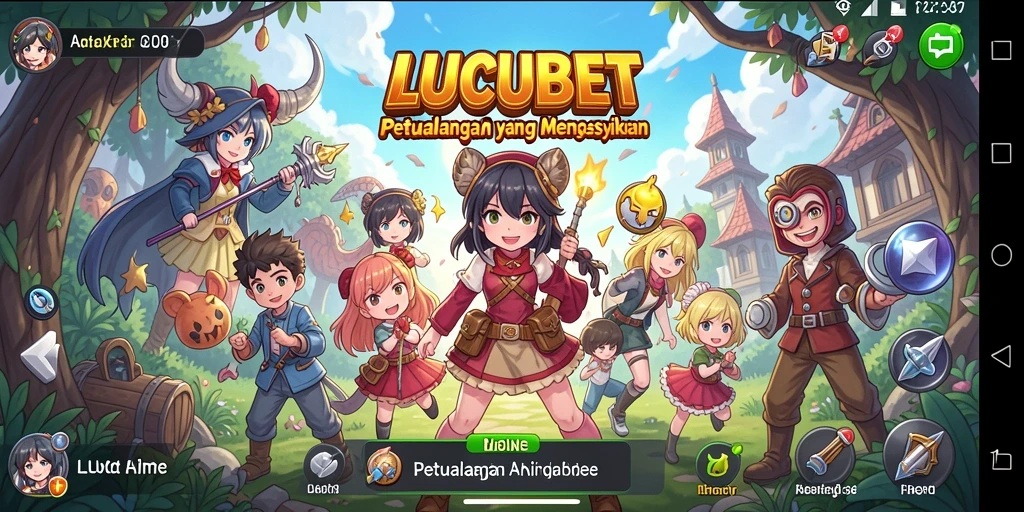 Screenshot dari gameplay <strong>LUCUBET</strong> yang menampilkan aksi seru karakter Anime.