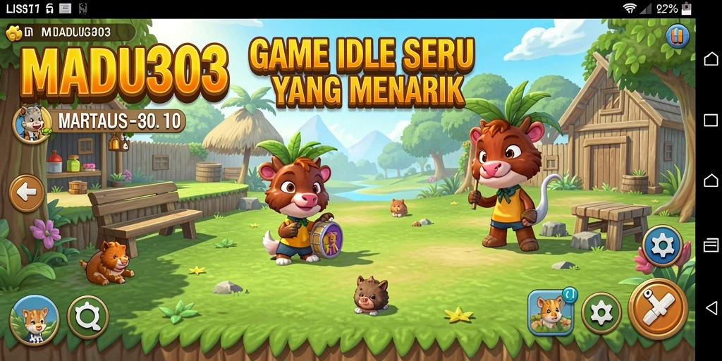 Tampilan gameplay MADU303 yang mengasyikkan dan penuh aksi Idle.