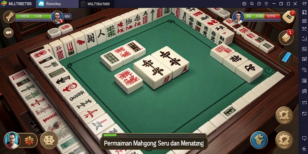 Screenshot gameplay MULTIBET88 yang menampilkan keseruan permainan Mahjong.