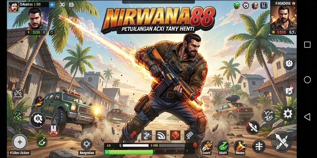 Tampilan gameplay aksi yang mendebarkan dalam NIRWANA88.