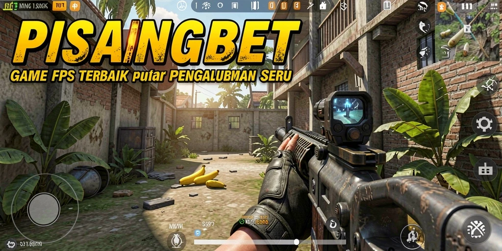 Screenshot gameplay PISANGBET menampilkan aksi menegangkan dalam mode FPS.