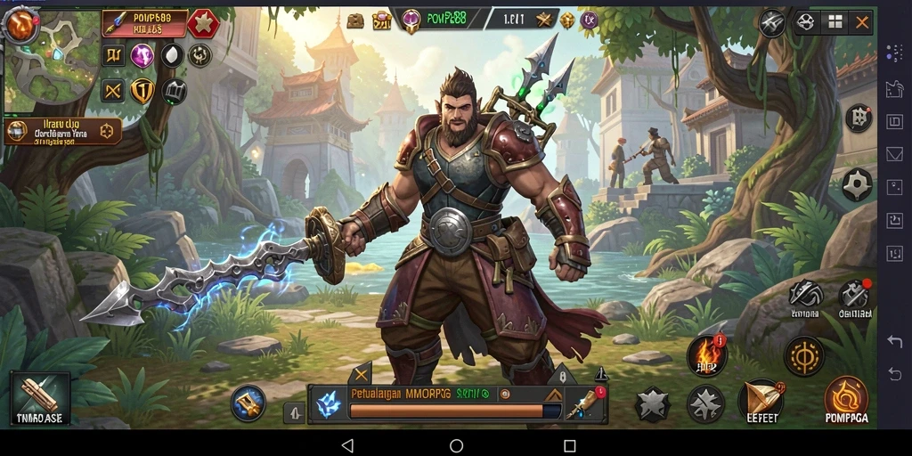 Screenshot POMPA88 menampilkan aksi seru dalam pertarungan MMORPG.