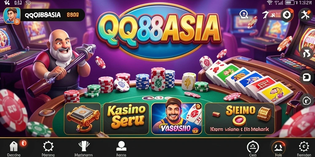 Tampilan menarik dari gameplay QQ88ASIA di dunia kasino.