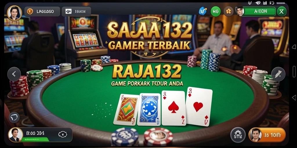 Tampilan aksi seru dalam permainan Poker RAJA132.