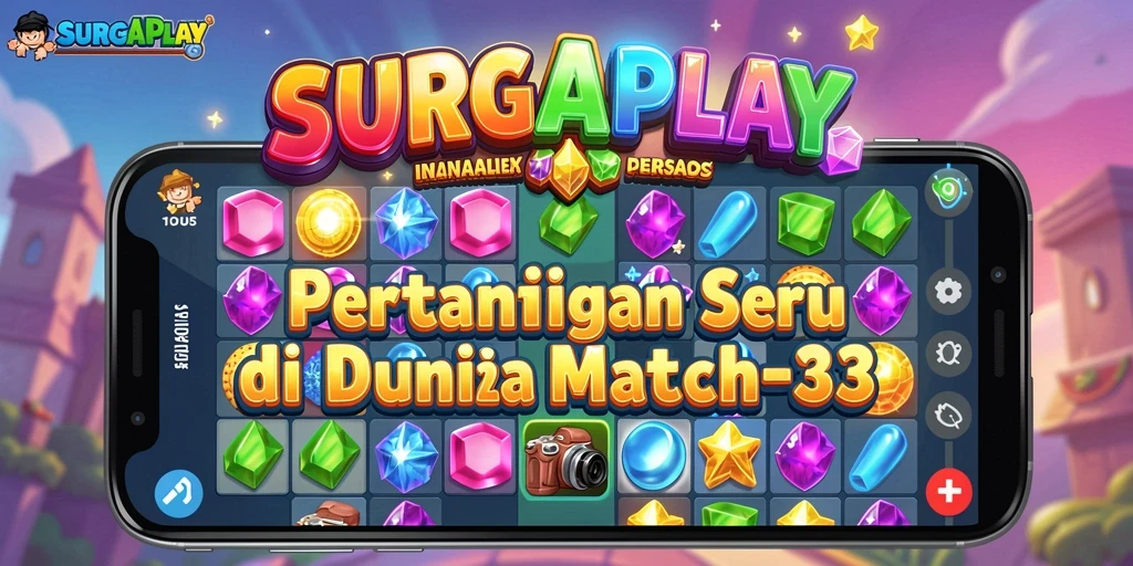 Tampilan gameplay SURGAPLAY yang menantang dalam Match-3.