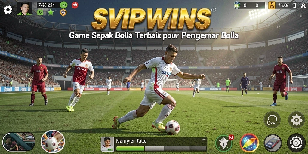 Tampilan menarik gameplay <strong>SVIPWINS</strong> dalam aksi sepak bola.