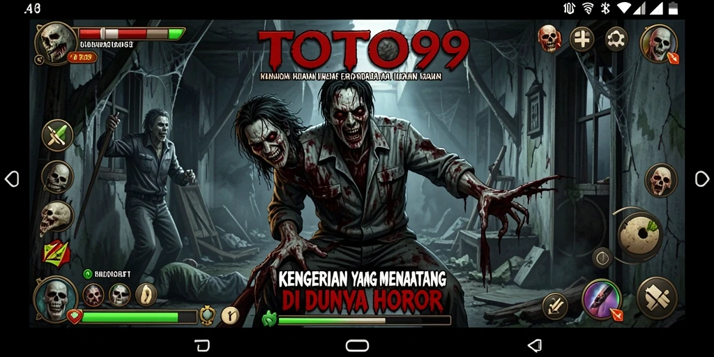 Screenshot dari gameplay TOTO99 yang menampilkan suasana horor yang mencekam.