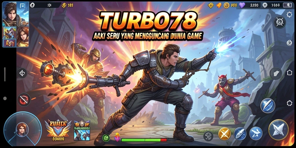 TURBO78 menampilkan gameplay intens dengan aksi yang mendebarkan.