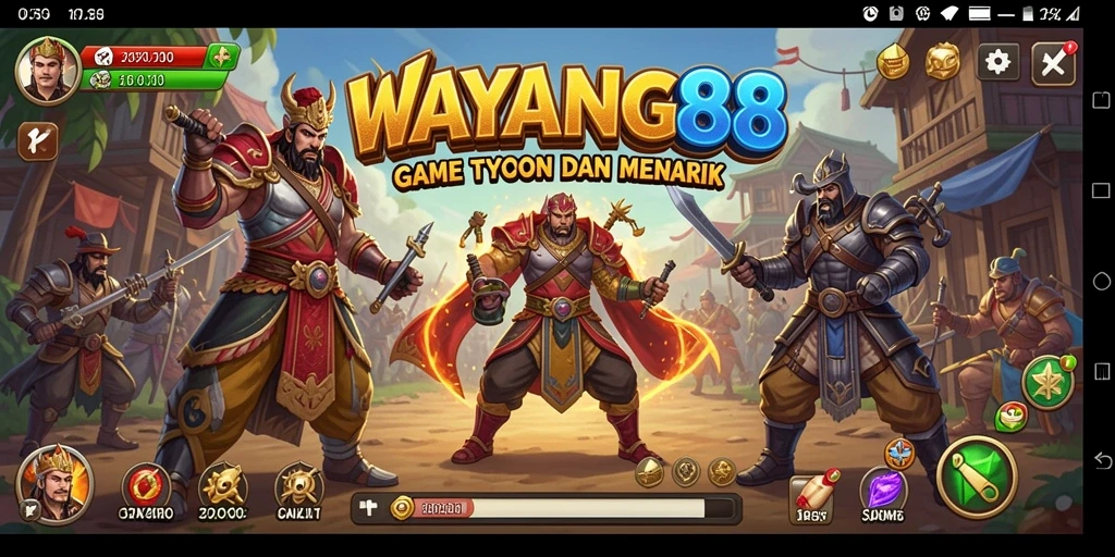 Tampilan gameplay menarik WAYANG88 di dunia Tycoon.