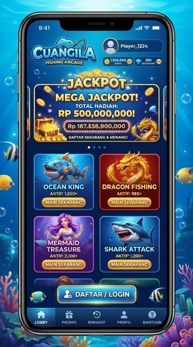 Cuplikan layar aplikasi cuangila dengan berbagai kategori aplikasi menarik.